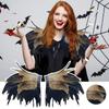 1 Pair Faux Feather Shrug Shawl Shoulder Wrap Cape Soft Adjustable Band Gothic Cosplay Party Stage Performance Fake Collar