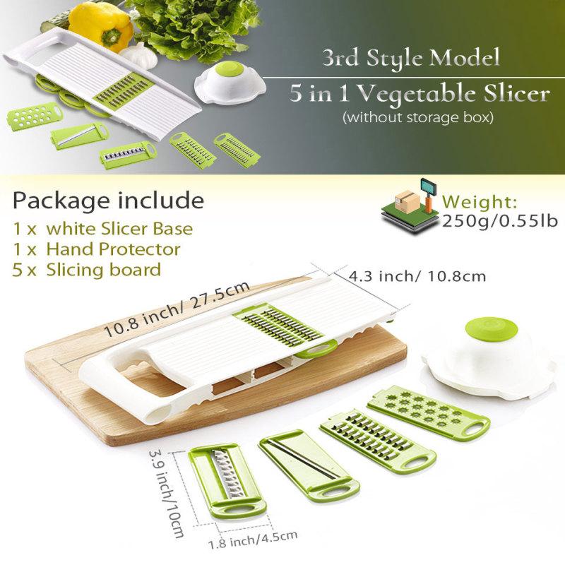 MYVIT Vegetable Cutter with Steel Blade Slicer Potato Peeler Carrot Cheese Grater Vegetable Slicer Kitchen Accessories