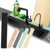 Pads Faucet Wraparound Silicone Faucet Mat Splash Catcher Faucet Absorbent Mat Silicone Drain Pad