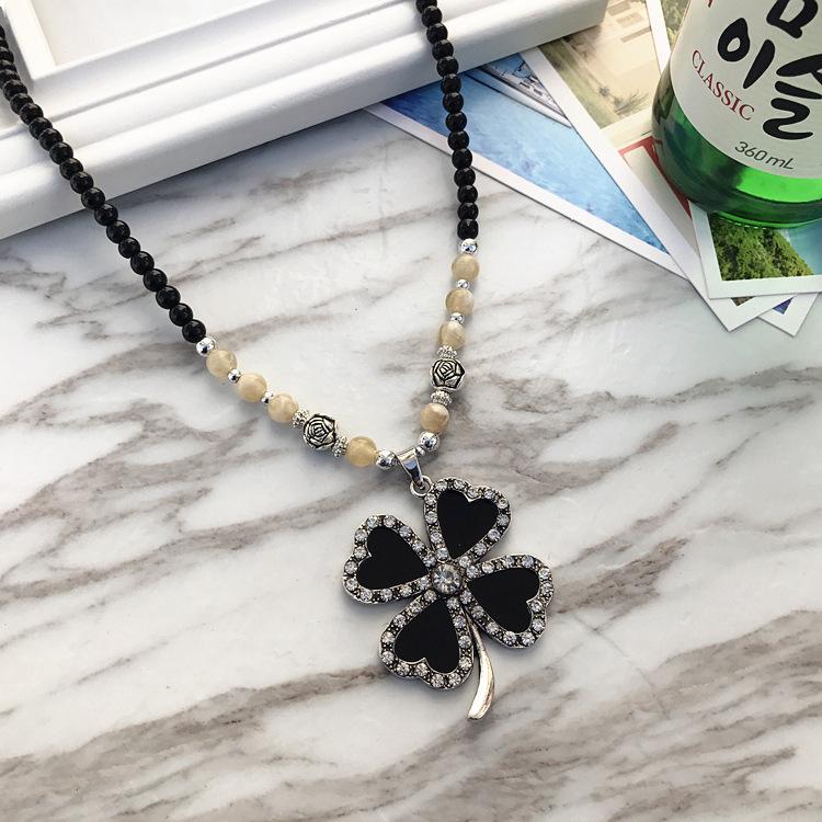 Ожерелье из бисера, длинная винтажная веревка в стиле бохо, ломтик цепи, каменные подвески, богемные этнические женщины