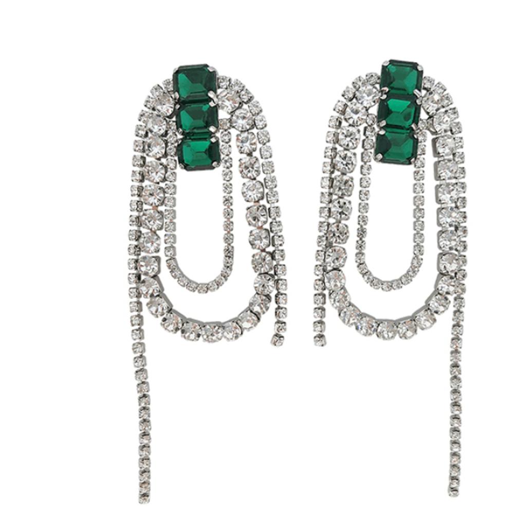 2021 тренд 925 серебряных игл с искусственными стразами и кисточками, длинные необычные серьги для женщин, модные украшения (5 шт. бесплатной доставки)