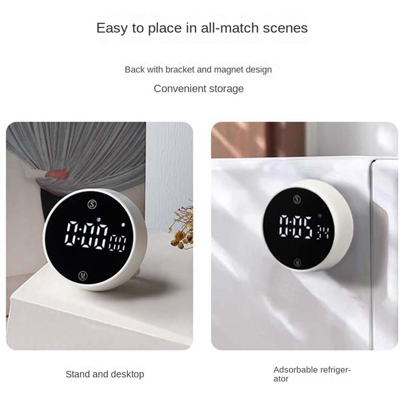 Светодиодный цифровой таймер Магнитный электронный таймер обратного отсчета для приготовления пищи Душ Секундомер Будильник