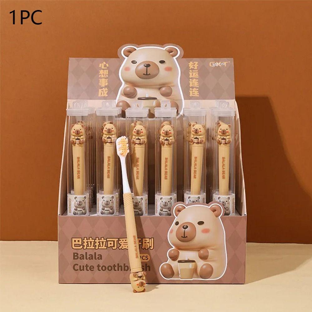 Силиконовая зубная щетка Капибара ПЭТ Аниме Зубные щетки Новая Мультяшная Зубная щетка