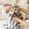 Warm Pet Drying Coat Soft Dog Bath Towel Pet Quick-drying Coat Dog Bathrobe  Drying