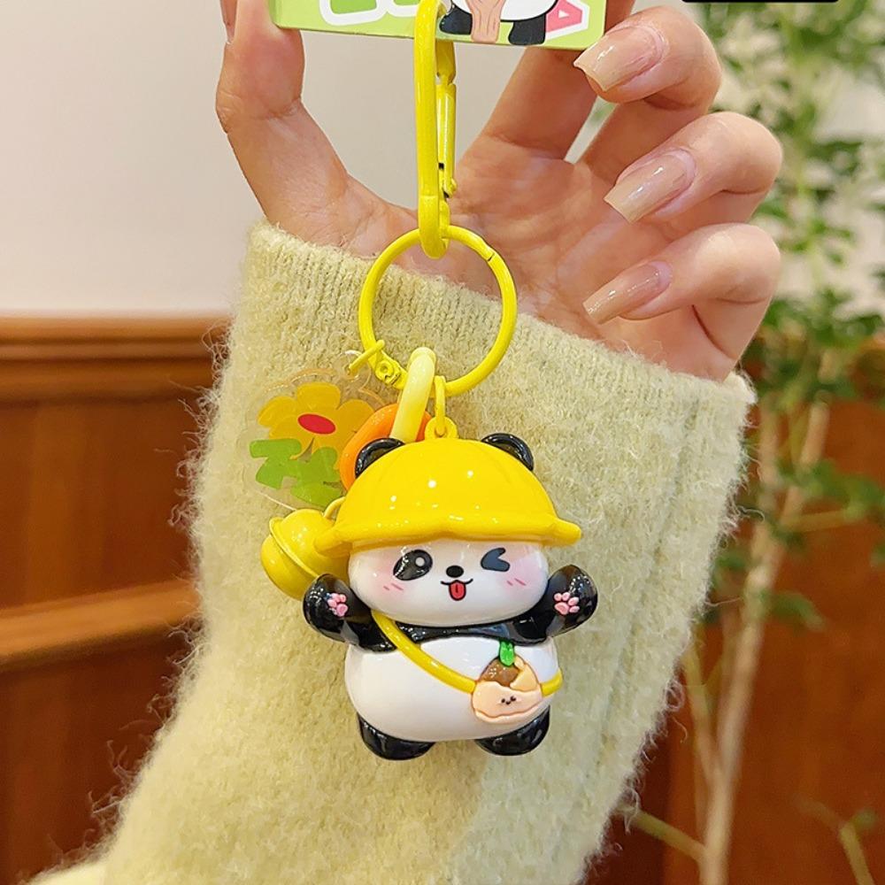 Creative Cartoon Panda Keychain Cute Key Ring Hanging Accessories Bag Pendants  Small Gifts