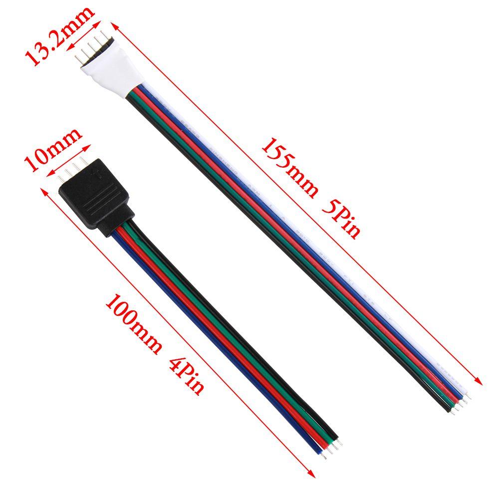 2/10 Pcs Hot LED Strip Light For 3528 5050 Adapter 4 pin 5 Pin Wire  Male Female Connector