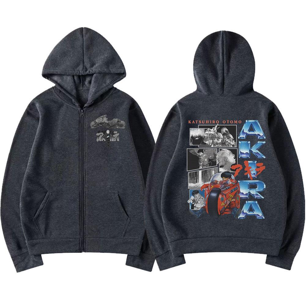 Neo Tokyo Anime Akira Zipper Hoodies Science Fiction Cartoon Movie Saro Kaneda Zip Up Sweatshirts Men Women Casual Pullovers