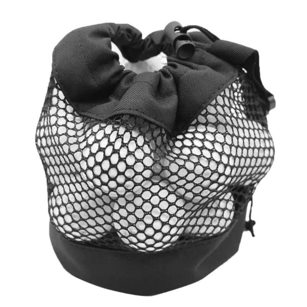 Drawstring Closure Mesh Golf Ball Pouch Portable Golf Ball Holder Easy Organization