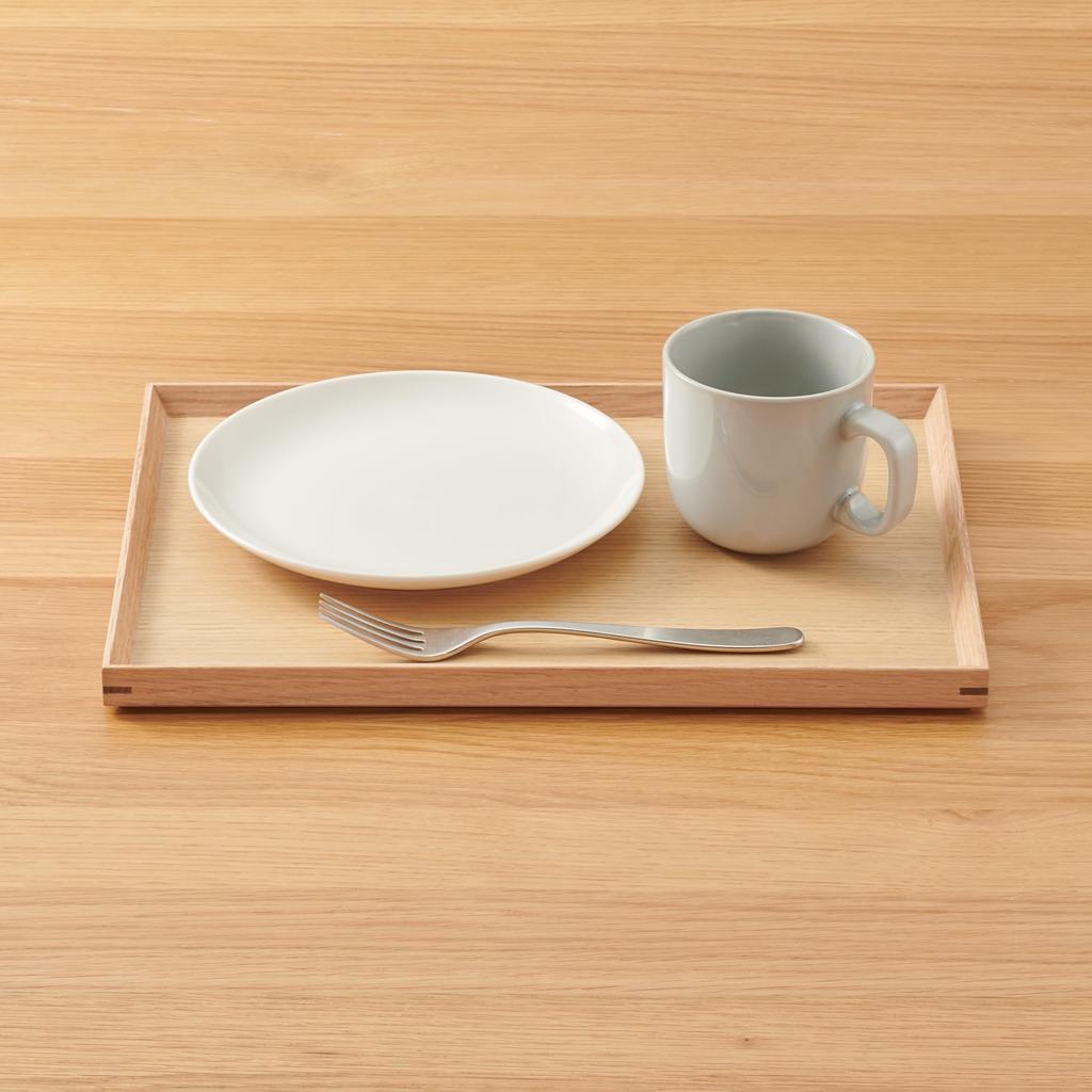MUJI Деревянный квадратный поднос 35 см в ширину x 26 см в глубину x 2 см MDC80A2S, Натуральный, Прибл.. Высокий,