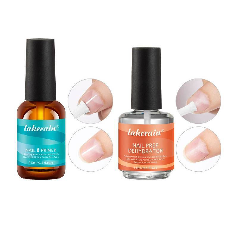 Nail Primer Set With Balancing Solution And Adhesive For Professional Manicure Care
