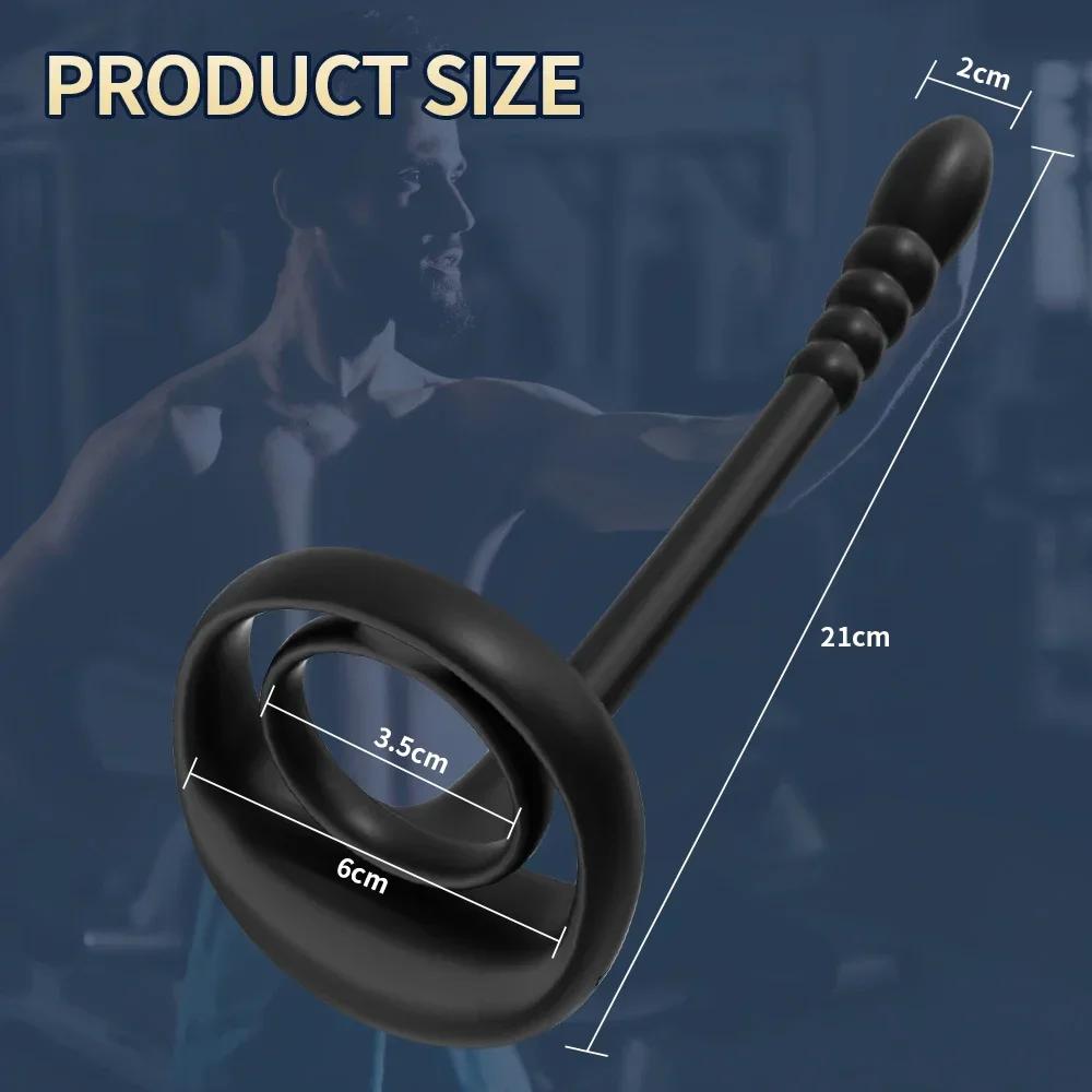 Кольцо на член, вибратор простаты, секс-игрушки для мужчин, приложение, беспроводное приложение, 10 режимов, массаж яичек, анальная пробка, кольцо на пенис, мужской мастурбатор 18