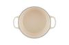 Le Creuset Cast Enamel Double Handed Pot Signature Cocotte Ronde 24 Cm Brioche Gas IH Oven Compatible Japanese [Authorized Product]