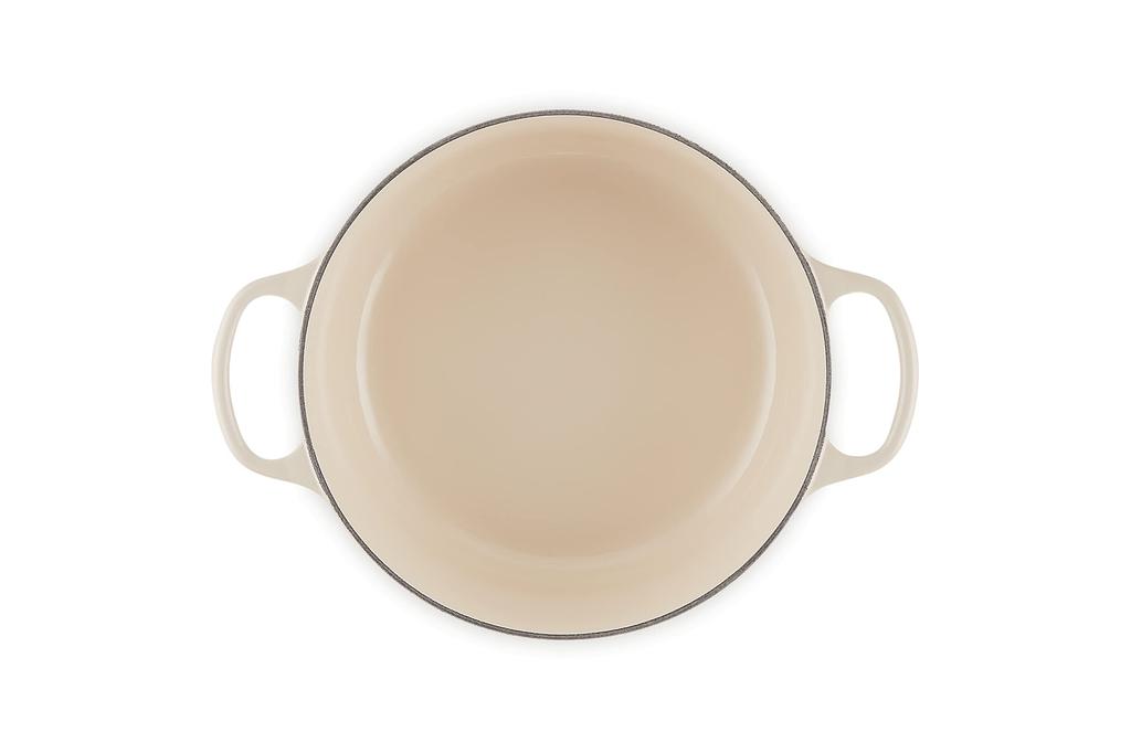 Le Creuset Cast Enamel Double Handed Pot Signature Cocotte Ronde 24 Cm Brioche Gas IH Oven Compatible Japanese [Authorized Product]