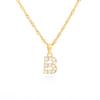 Новое английское letter necklace, покрытое настоящим золотом и слегка инкрустированное подвеской-буквой из циркона, цепочка из нержавеющей стали
