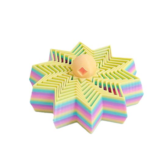 Расширенная сенсорная фиджет-звезда Вращающаяся спиральная звезда Фиджет-игрушка Вращающаяся башня Гибкая звезда с ручкой для снятия стресса и тревоги Домашняя офисная настольная игрушка