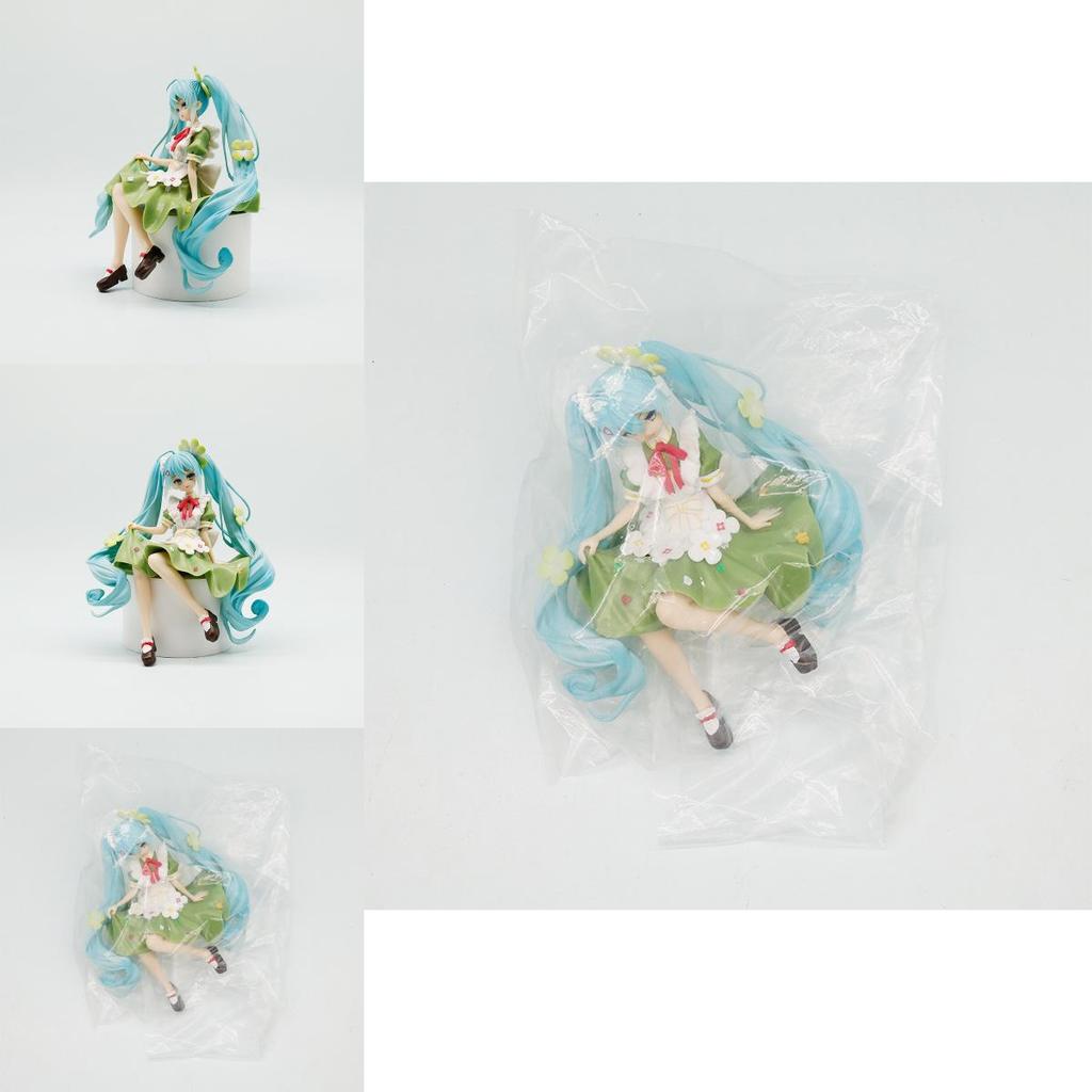 Hatsune Miku Pvc Model Ornament With Four Leaf Clover Style For Gift And Collectors Display