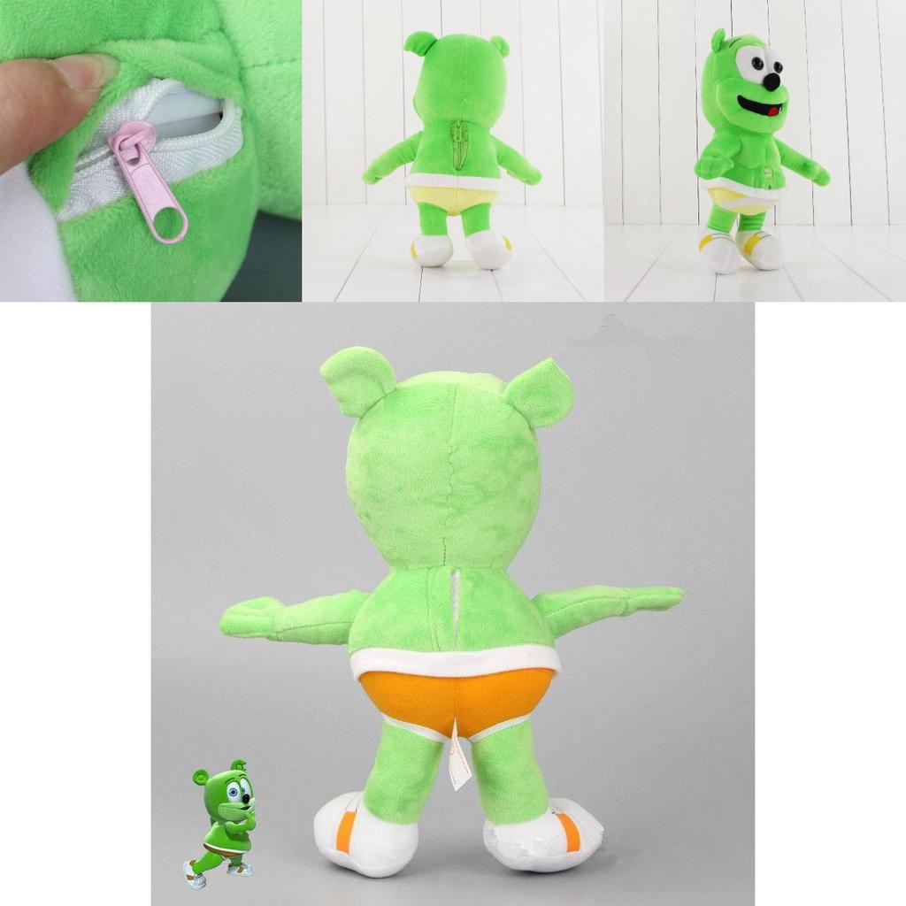 Delightful Green Gummy Bear Plush Soft Toy Cuddly Musical Teddy Bear Birthday Gift