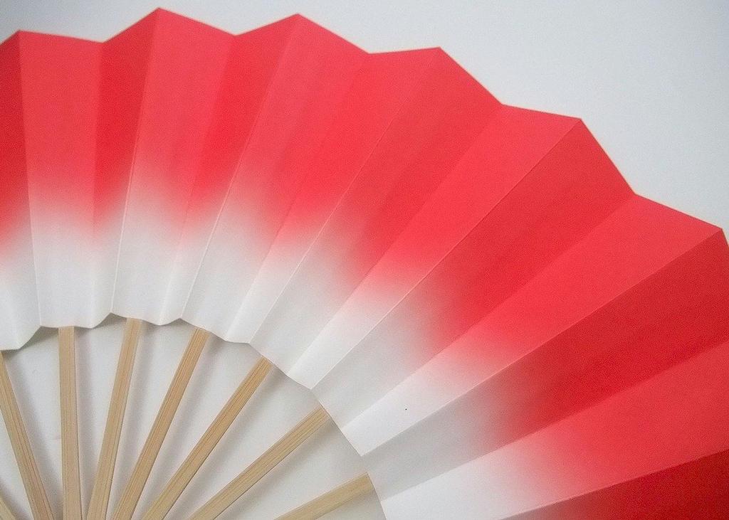 Кимоно Размытый Танец Белый дюймы Сделано Для и фестивальных танцев [Рынок Асакуса] Веер, Бамбук, 9,5 [Красный, Япония] уроки, танец,