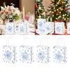 12PC Blue White Gift Package Gift Bags with Handles Birthday Floral Paper Packaging for Wedding