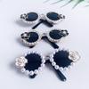 Pet Glasses Flower Diamond Chain Small Glasses Pet Headwear Cat Glasses Dog Sunglasses Pet Supplies Puppy Accessories