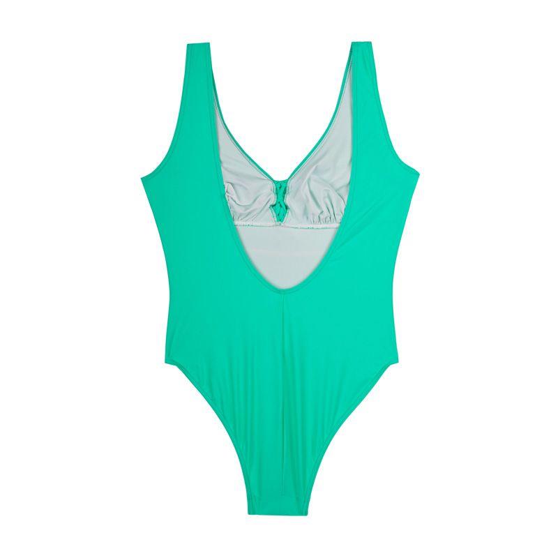 Женский однотонный слитный купальник ВЫСОКОГО ДАВЛЕНИЯ