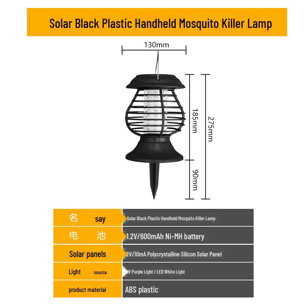 Waterproof Solar Electric Mosquito Killer Lamp for Outdoor Garden Use