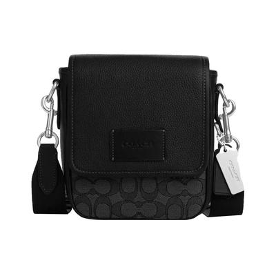 Lucas 16 Classic Monogram Магнитная застежка Кожа и Ткань Плечевая Сумка через плечо Маленькие Мужские сумки Черный CO915-SVO1U
