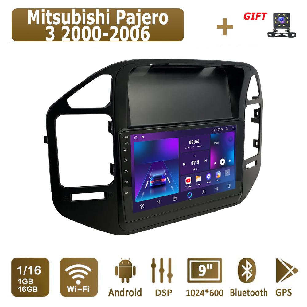 Android Carplay автомобильное радио для Mitsubishi Pajero 3 2000-2006 мультимедийный проигрыватель головное устройство стерео GPS навигация BT WIFI 4+64 ГБ