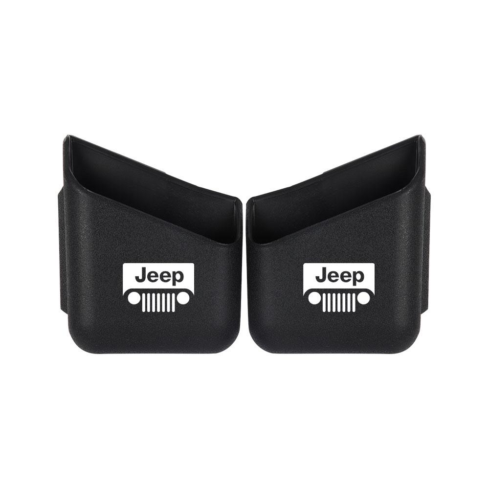 2PCS New Auto Truck Pillar Pocket Holder Box Storage Bag For Jeep Renegade Compass Grand Cherokee Wrangler jk Gladiator Patriot AKV1