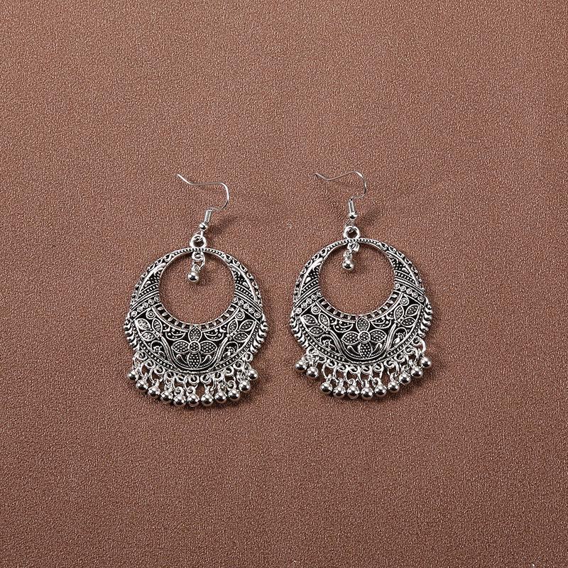 Серьги-кисточки в китайском дворцовом стиле в стиле ретро: Этнические тибетские серебряные украшения Ханфу