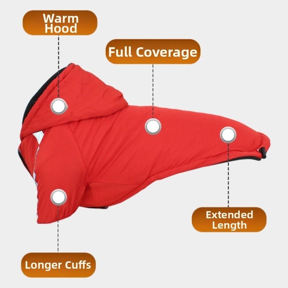 Windproof Fleece Dog Clothes Warm Pet Sweatshirt Fashion Dog Hooded Coat Outdoor