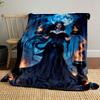 Mysterious Witch Glowing Cauldrons Moonlit Forest Blanket bedroom Blanket for Livingroom Couch lunch break Soft throw for Friend's festival Gift