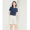Giordano Women's Short-Sleeve T-Shirt, Pure Cotton Double-Sided Fabric, Skin-Friendly Breathable Basic Round Neck Top