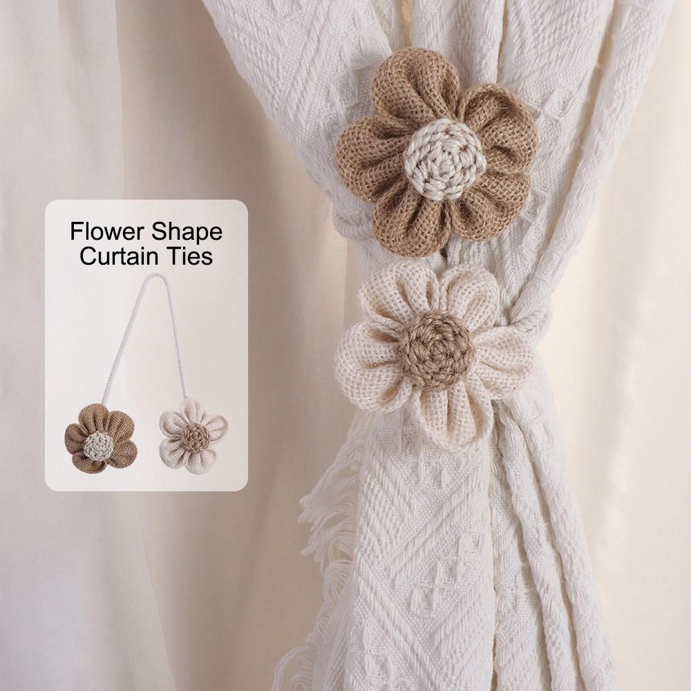 Flower Shape Flower Curtain Ties Handmade Curtain Strap  Curtains Accessories