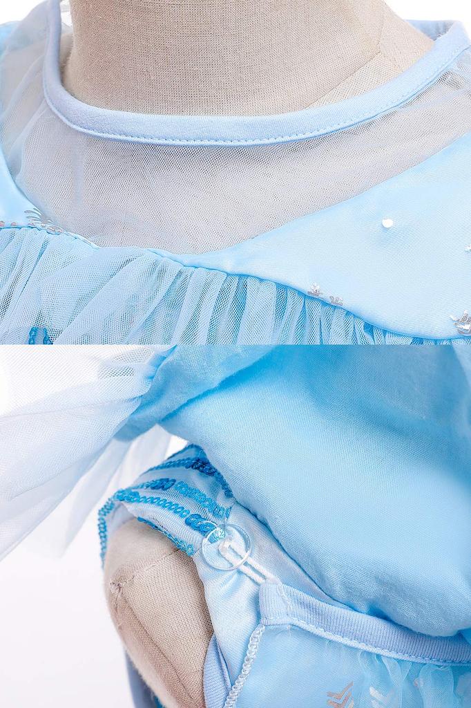 Dressy Daisy Платье принцессы Снежной королевы для малышки на Хэллоуин, из тюля, размер по возрасту, для девочек, детский костюм, косплей, Рождество, вечеринка, юбка, синий, 140, 10-11