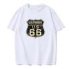 New Summer Men's American Retro T-shirt Hip-hop Fashion Casual Personality 66 Design Short-sleeved Daily Clothing