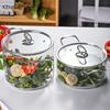 KEMORELA 1 шт. Стеклянная кастрюля 2,5 л/3,5 л Жаростойкая кастрюля для тушения Кастрюли с двумя ручками с крышкой для кастрюли Посуда из боросиликатного стекла