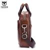 BULLCAPTAIN 2024 New Real Leather Vintage Men's Messenger Bag/casual Business Bag Fashion Cowhide Male Commercial Briefcase