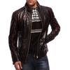 SkinOutfit Men's Genuine Lambskin Brown Leather Jacket Stylish Motorcycle Bomber Biker Outerwear MJ 175