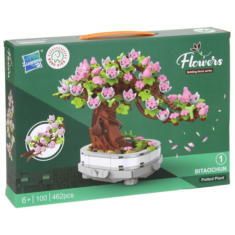 Building Blocks Flowers Bonsai Tree Creative Plant Set