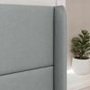 Headboard with Ear Design Light Grey 80 x 16 x 4 cm Fabric