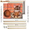 RUOPOTY With DIY Frame Animals DIY Painting By Numbers Handmade Oil Painting Kits Acrylic Picture Canvas Painting For Wall Art
