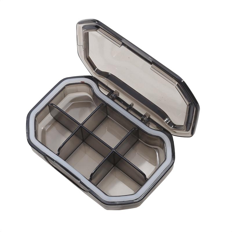 4/6 сетки, коробка для хранения таблеток, портативный дорожный чехол для таблеток, водонепроницаемый органайзер для таблеток, пластиковые капсулы