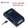 Battery Charger 4 Slot Intelligent Fast Charge With LCD For 1.2V NiMH NiCd 1.5V Li-ion AAA/AA Rechargeable Batteries USB C Micro Jack