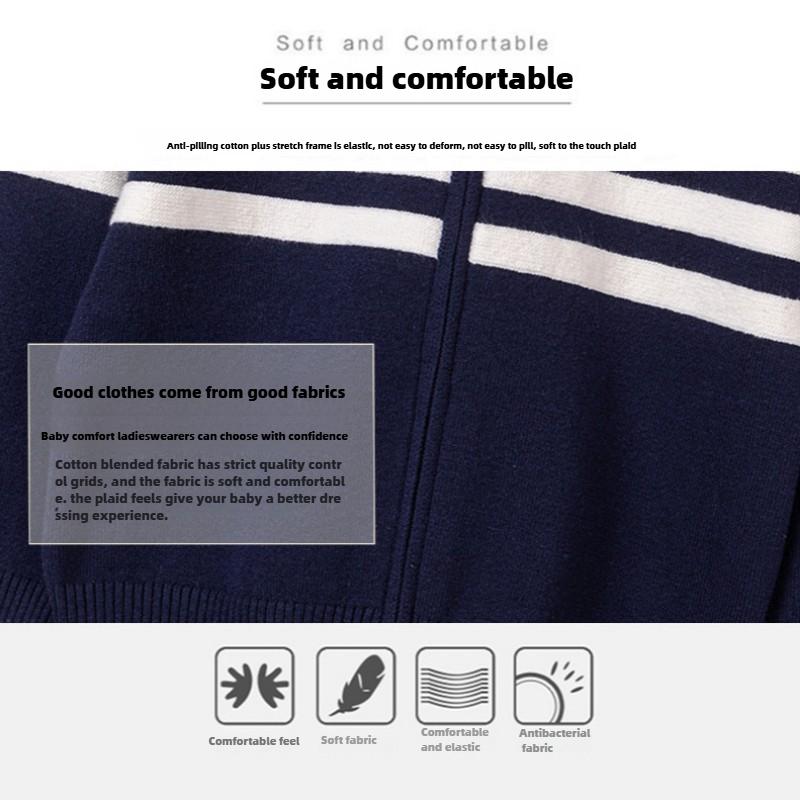 Детская одежда, воротник-стойка, молния, вязаный кардиган для мальчиков и девочек, универсальная детская куртка-свитер на весну и осень