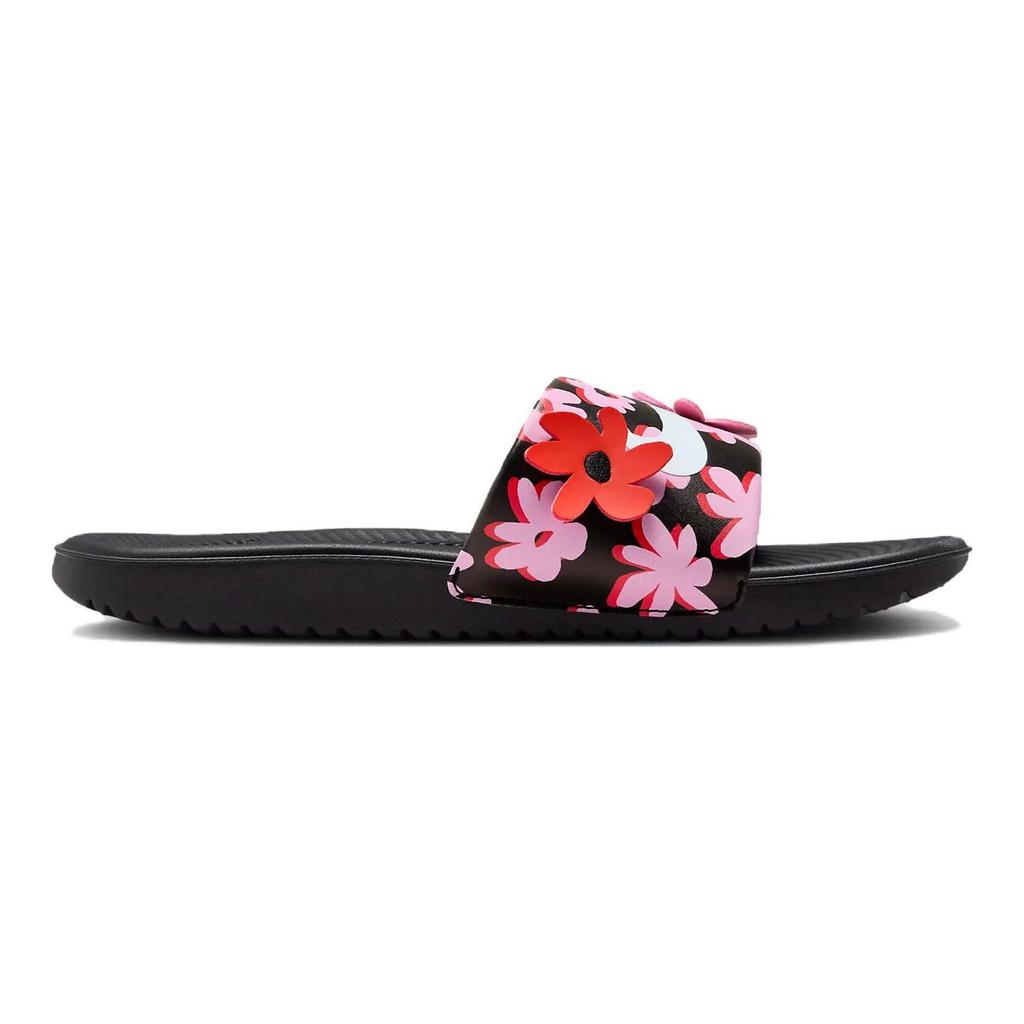 Nike Детские кроссовки Kawa SE Slide GS Floral, черные, розовые, с подъемом Picante, красные, FJ2872-001