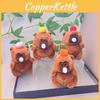 Blow Bubble Capybara Keychain Top Persimmon Kids Backpack Hanging Plush Doll