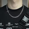 Унисекс Двухслойная Темная Крестовая Цепочка-Чокер в Стиле Хип-Хоп из Титановой Стали, Сплетенная Цепь для Свитера для Мужчин и Женщин