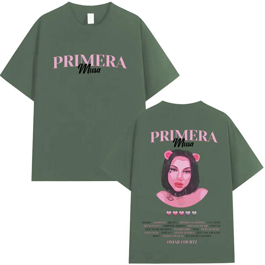 Trendy Rapper Omar Courtz Primera Musa Harajuku Graphic High Quality Tshirts Mens Casual Tee Shirt Hip Hop Oversized Cotton Tops