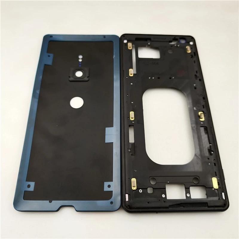 Full Housing Cover For Sony Xperia XZ3 H9436 H9493 H8416 H9496 Middle Front Frame Bezel  Glass Battery Back Cover